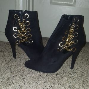 Charlotte Russe Black  Suede Boots